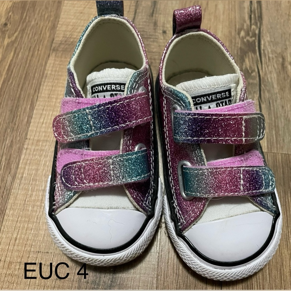 Converse All Star Glitter Sneakers size 4 toddler